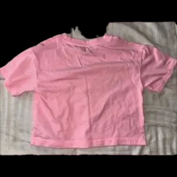 Adorable ladies XS or girls size 4 crop boxy fit champion classic pink top new - Picture 3 of 6